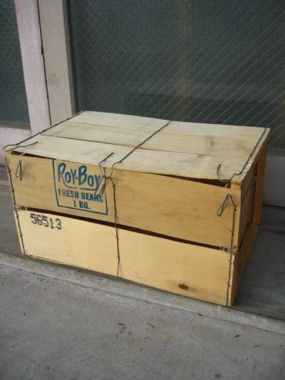 画像1: ウッドボックス　ベジタブル箱　木箱　ROY・BOY　ストレージBOX　アドバタイジング　アンティーク　ビンテージ