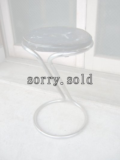 画像1: 30'S 40’S    アールデコ    チューブラーZスツール    Vintage stool - Z stool - tubular chrome - Troy Sunshade Co - Gilbert Rohde　アンティーク　ビンテージ
