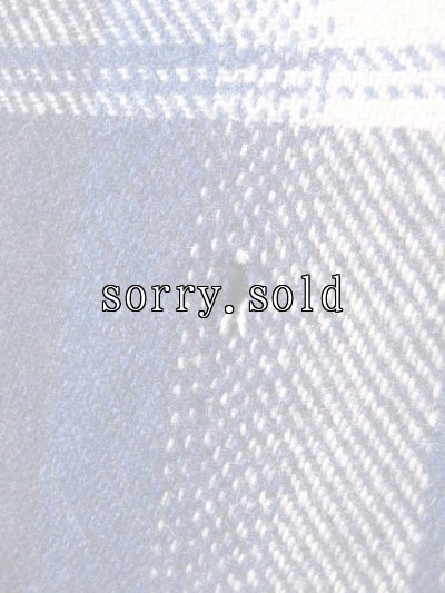 画像6: フリンジブランケット　膝掛け　チェック柄　ネイビー　アンティーク　ビンテージ