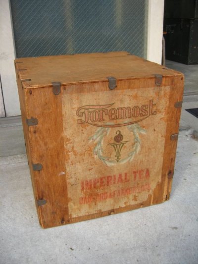 画像1: 1910’S 20'S 30'S　茶箱　ウッドボックス　木箱　IMPERIAL TEA　ストレージBOX　アドバタイジング　アンティーク　ビンテージ
