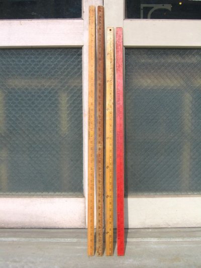画像2: 木製　スケール　ルーラー　ものさし　定規　インチ　センチ　ウッド　アドバタイジング　アンティーク　ビンテージ