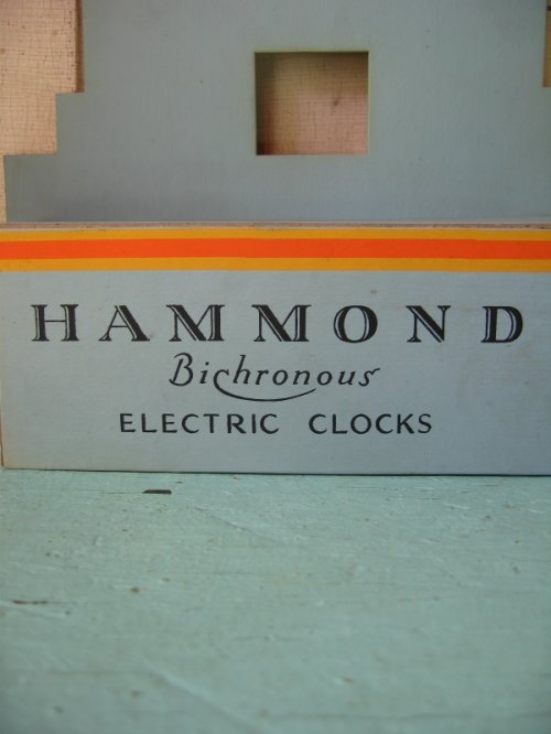 other photographs.1: 1920'S 30'S　ディスプレー台　ELECTRIC CLOCKS　広告　時計　HAMMOND　サイン　厚紙　アンティーク　ビンテージ