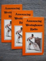 30's Announcing Westinghouse Radio　ラジオ　ウェスティングハウス　ブックレット　1930　アンティーク　ビンテージ
