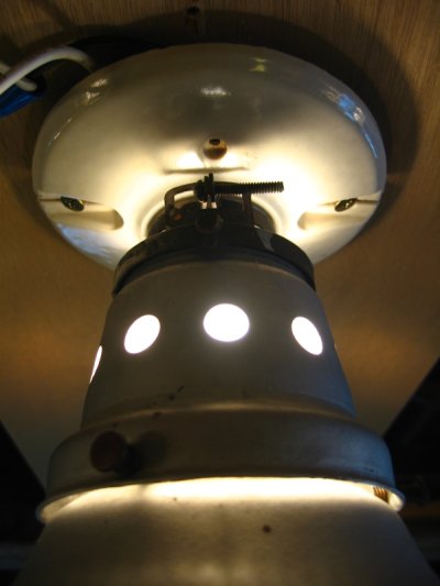 画像3: 1910’S 20'S　アーリーセンチュリー　mercury glass　シーリングライト　pittsburgh permaflector　ミラーガラス X-Ray シェード　1灯　ポーセリン　レセプタクル　アンティーク　ビンテージ