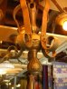 画像3: 1920’S　シーリングライト　ビクトリアン　アールデコ　5灯　シャンデリア　ベアバルブ　装飾　アイアン　真鍮メッキ　アンティーク　ビンテージ