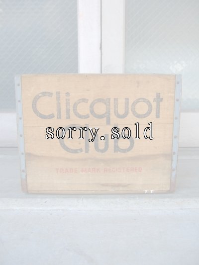 画像3: ボトルクレート　Clicquot Club　ボトルケース　ウッドボックス　木箱　アドバタイジング　アンティーク　ビンテージ