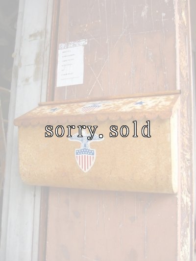 画像1: U.S.MAIL BOX　アメリカ　ポスト　メールボックス　壁掛け　デカール　メタル　シャビーシック　アンティーク　ビンテージ