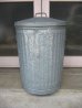 画像2: ダストボックス　buckets　trash can　トラッシュカン　ゴミ箱　蓋付き　大型　ブリキ　アンティーク　ビンテージ (2)