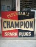 画像5: 1940’S 50'S　CHAMPION　SPARK PLUGS　両面　アイアン看板　リフレクター　チャンピオン　サイン　特大　アンティーク　ビンテージ