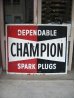 画像2: 1940’S 50'S　CHAMPION　SPARK PLUGS　両面　アイアン看板　リフレクター　チャンピオン　サイン　特大　アンティーク　ビンテージ (2)