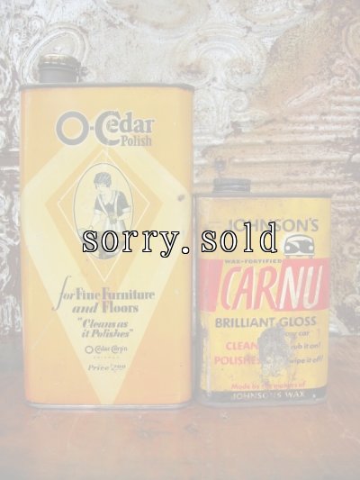 画像2: 1920’S 30'S 40'S　ティン缶　5個セット　O-cedar polish　carnu　homart　purina　nalco flux　ワックス缶　オイル缶　アドバタイジング　アンティーク　ビンテージ