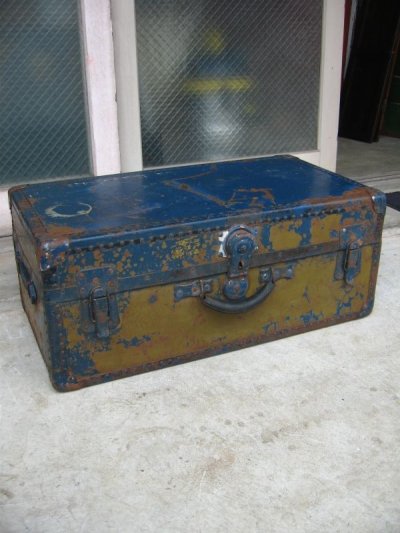 画像1: メタルトランク　SAMSON LUGGAGE　中型　スーツケース　インナートレイ　店舗什器に　アンティーク　ビンテージ
