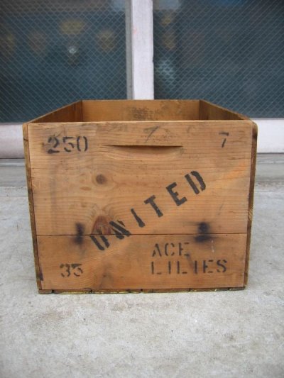 画像5: ウッドボックス　UNITED　木箱　ストレージボックス　アドバタイジング　アンティーク　ビンテージ