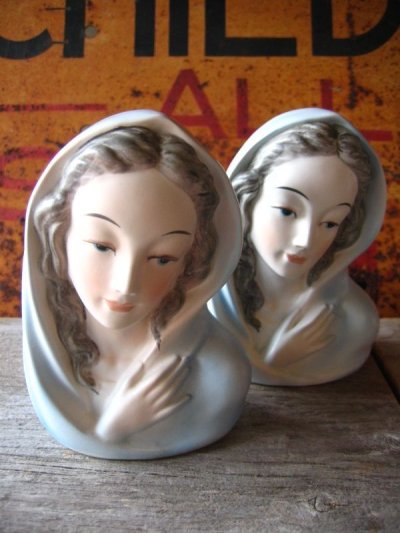 画像1: アンティーク　フラワーベース　オブジェ　聖母マリア　花瓶　ビンテージ