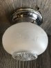 画像5: 1950'S　2個セット　シーリングライト　ペア　　1灯　ミルクガラス＆クリアガラスシェード　フランジタイプ　フラッシュマウント　アンティーク　ビンテージ
