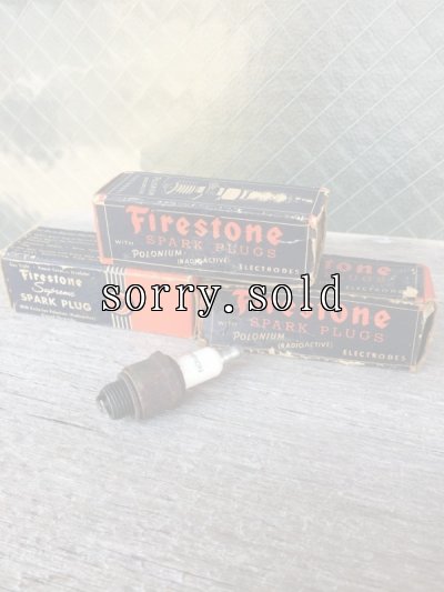画像1: 1940'S 50'S　ファイヤーストーン　チャンピオン　Firestone　スパークプラグ　Champion　SPARK PLUG　空箱　紙箱　ボックス　アドバタイジング　アンティーク　ビンテージ