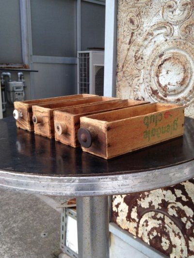 画像1: 1940'S 50'S　CHEESE CRATE BOX　木製ドロワー　チーズクレート　ウッドボックス　取っ手付き　アンティーク　ビンテージ