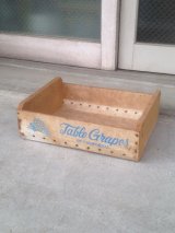 ウッドボックス　TABLE GRAPES OF CALIFORNIA　木箱　ストレージBOX　アドバタイジング　アンティーク　ビンテージ
