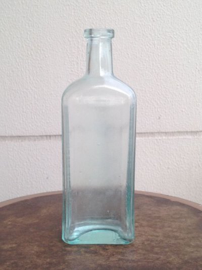 画像2: ガラスボトル　クリアボトル　ブルー　一輪挿し　アドバタイジング　アンティーク　ビンテージ