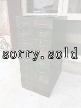 アイアンドロワー　SAFE-T-STAK　メタル キャビネット　2列9段　インダストリアル　アンティーク　ビンテージ