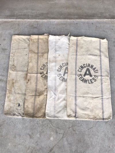 画像1: 1930'S 40'S　シードサック　コットンサック　ダッフルバッグ　ステンシル　CINCINNATI SEAMLESS　穀物袋　ずた袋　頭陀袋　ズタ袋　メールバッグ　mailing bag　アンティーク　ビンテージ