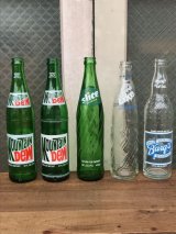 SODA BOTTLE　ソーダボトル　ポップボトル　ガラス瓶　MOUNTAIN DEW　SLICE　LIKE　BARG'S 　クリアガラス　色付きガラス　アンティーク　ビンテージ