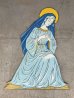 画像1: 1950'S　デコレーションパネル　聖母マリア　ヴァージンマリー　Virgin Mary　Holy Mother　移動遊園地　プライウッド　紙　アンティーク　ビンテージ (1)