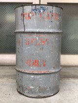 オイル缶　ステンシル　中型　ドラム缶　トラッシュカン　ダストボックス　シャビーシック　アンティーク　ビンテージ