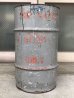 画像1: オイル缶　ステンシル　中型　ドラム缶　トラッシュカン　ダストボックス　シャビーシック　アンティーク　ビンテージ (1)