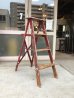 画像2: ウッド　ステップラダー　ペイント　シャビーシック　ガーデニング　カントリー雑貨　はしご　梯子　木製　脚立　大型　4段　ペイント　シャビーシック　アンティーク　ビンテージ (2)