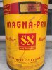 画像5: ペーパードラム缶　MAGNA-PAK　アドバタイジング　超大型　ファイバードラム　ダストボックス　trash can　ゴミ箱　スチール×硬質厚紙　アンティーク　ビンテージ