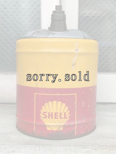 画像2: ガソリン缶　シェル　SHELL　オイル缶　大型　アンティーク　ビンテージ