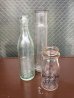 画像1: 1890’S~1940'S　ガラスボトル　バラエティ3本セット　瓶　一輪挿し　フラワーベース　クリアガラス　ミルクボトル　ソーダボトル　ビーカー　アンティーク　ビンテージ (1)