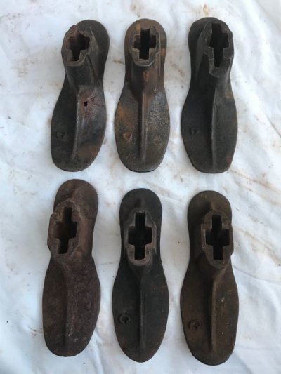 画像1: 1920'S 30'S　シャビーシック　靴型　シューラスト　6個セット　アイアン　店舗装飾小物　アンティーク　ビンテージ