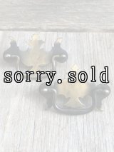取手　2個セット　引き手　ドロワー　真鍮 　メタル　キャビネットに　アンティーク　ビンテージ