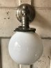画像4: 1930年代　1930'S　ウォールマウントブラケットライト　1灯　ミルクガラスシェード　真鍮　クロームメッキ　アンティーク　ビンテージ