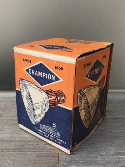 画像9: 1940'S レフ球 チャンピオン リフレクターライト スポットライト 125V150W E26 CHAMPION 箱付き デッドストック アンティーク ビンテージ