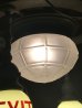 画像2: 1890’S 1900’S 1910'S　アーリーセンチュリー　EXITランプ　ライトサイン　誘導灯　イクジットライト　シーリングライト　フラッシュマウント　5灯　フロストガラス　ミルクガラス シェード　真鍮　銅メッキ　アンティーク　ビンテージ (2)