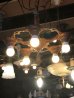 画像2: 1900'S 1910'S　シーリングライト　ベアバルブ　シャンデリア　5灯　装飾　真鍮　アイアン　アンティーク　ビンテージ (2)