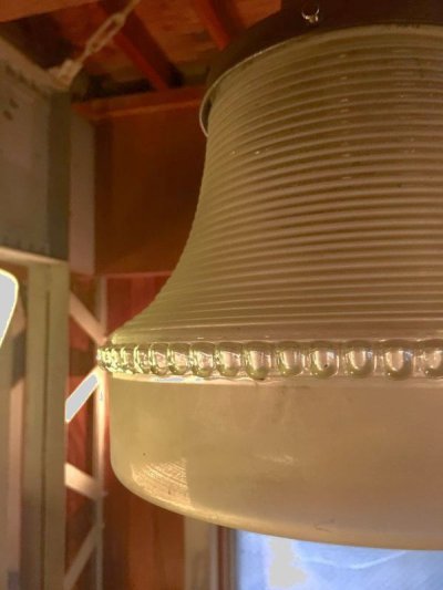 画像2: 1920'S 1930'S　シーリングライト　フロストガラス&クリアガラスシェード　1灯　メタル　アンティーク　ビンテージ