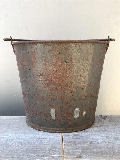 画像2: 1930'S 40'S　bucket　トラッシュカン　バケツ　バケット　シャビーシック　ダストボックスなどに　ビンテージ　アンティーク