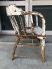 画像3: 1880'S 1890'S 1900's　シャビーシック　アームチェア　ビクトリアン　ウッドチェアー　椅子　ペンキ　ホワイト　ペイント　ビンテージ　アンティーク