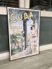 画像1: CUBA　キューバ　大型ポスター　フレーム付　ウォールデコ　ウォールオーナメント　HOLIDAY ISLE OF THE TROPICS　トロピカル　ピンナップガール　アンティーク　ビンテージ (1)