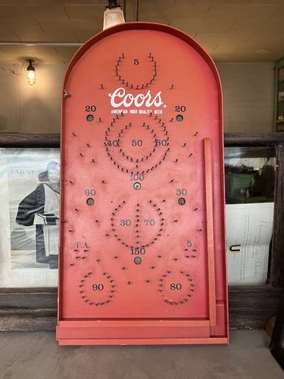画像2: 1930’S 40'S　アドバタイジング　レア!!　Coors beer　クアーズビア　WOOD PINBALL　ハンドワインディング　テーブルピンボール　スマートボール　パチンコ　ゲーム　メタル　ウッド　高貴な遊びに　ディスプレイに　アンティーク　ビンテージ