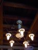 画像3: 商談中　アンティーク　1930年代頃　artdeco　マイアミデコ　シャンデリア　マーブルガラス　シーリングライト　5灯　ビンテージ (3)