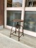 画像2: M様商談中　1920'S 30'S　Angle steel stool company　スイベル　高さ調整機能　ウッド×アイアン　スツール　インダストリアル　アンティーク　ビンテージ (2)