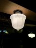 画像6: 1930’S　30年代　ビクトリアン　シーリングライト　1灯　リブ　柄　ミルクガラスシェード　マットカラー　フラッシュマウント　アンティーク　ビンテージ