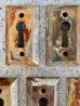 画像4: 1910'S 20'S　アーリセンチュリー　キーホール　keyhole　キープレート　スケルトンキー用　カギ穴プレート　シャビーシック　ブラス　クロムメッキ　サビ　アンティーク　ビンテージ