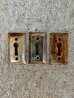 画像5: 1910'S 20'S　アーリセンチュリー　キーホール　keyhole　キープレート　スケルトンキー用　カギ穴プレート　シャビーシック　ブラス　クロムメッキ　サビ　アンティーク　ビンテージ