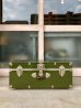 画像3: メタルトランク　カーキ　中型　スーツケース　店舗什器に　アンティーク　ビンテージ
